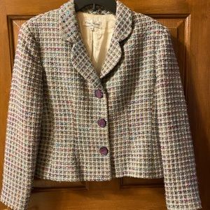 Enrico Baldini Petite Tweed Blazer